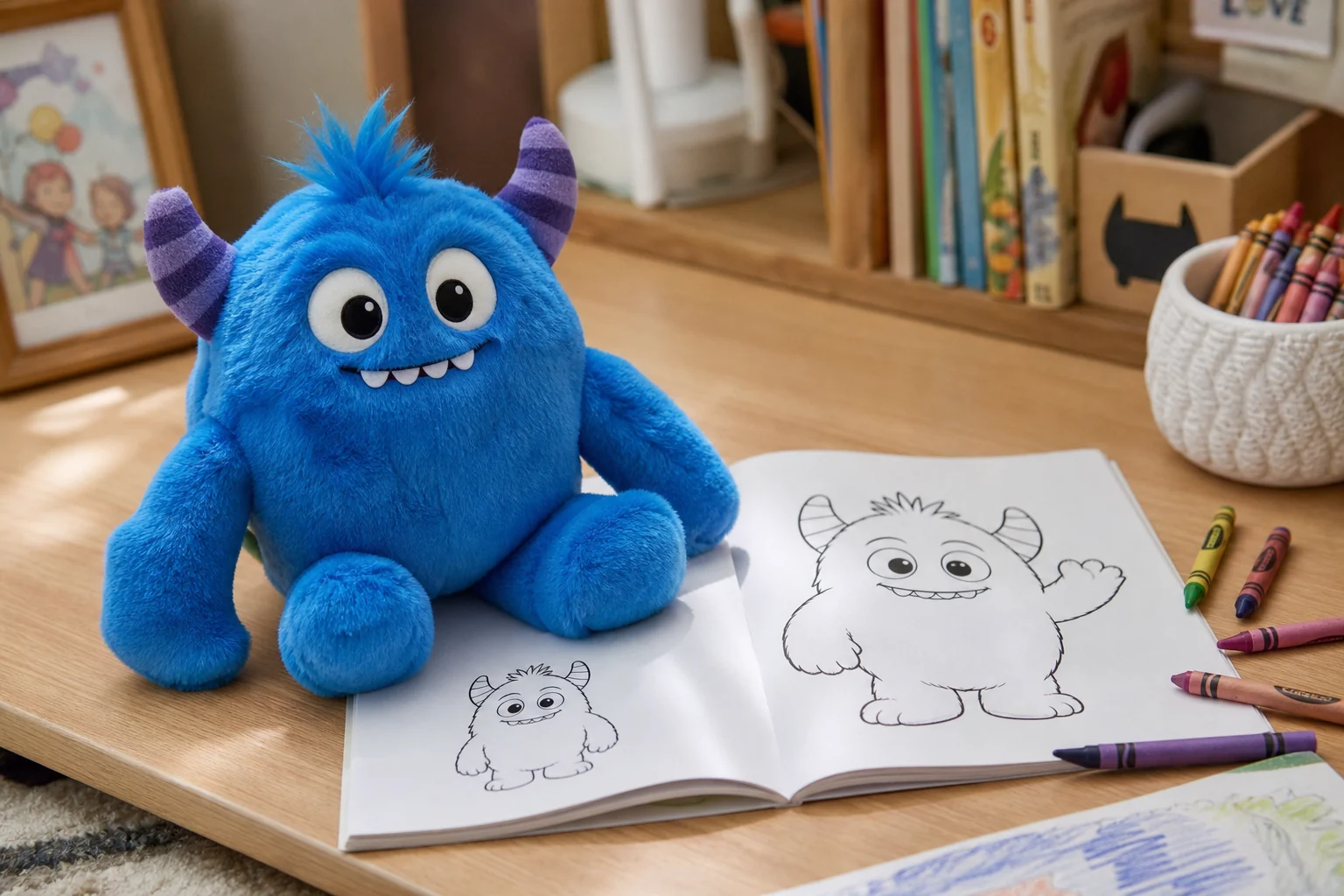 Coloriage et peluche